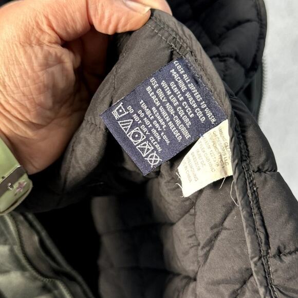 Ben Sherman Large Black Quilted Casual Long Sleeve Stand Up Puffer Jacket - Picture 8 of 9